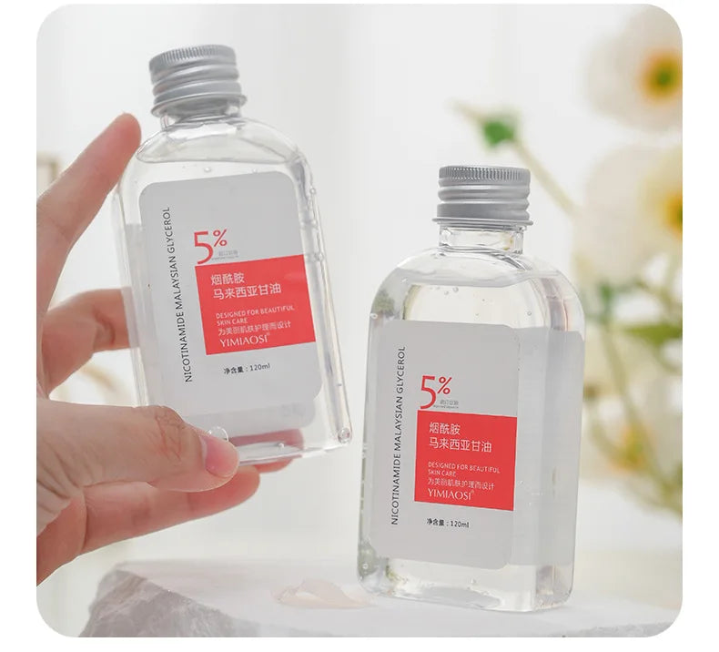 120ml Niacinamide Skincare Glycerol Face Serum Can Be Used Throughout The Body To Refresh, Moisturize, and Brighten Skin Tone