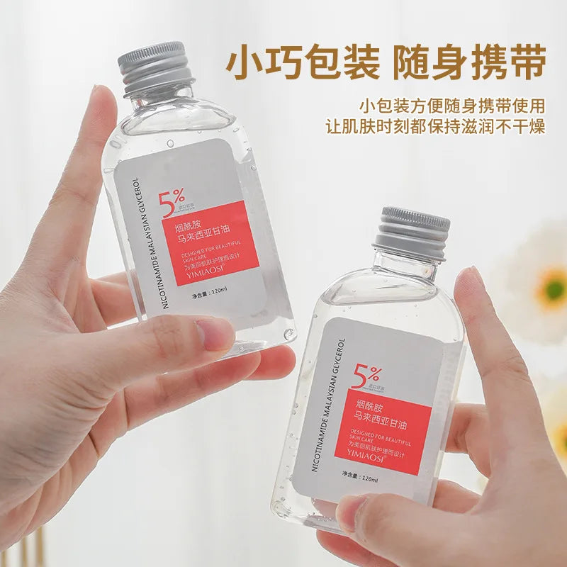 120ml Niacinamide Skincare Glycerol Face Serum Can Be Used Throughout The Body To Refresh, Moisturize, and Brighten Skin Tone